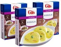 Gits Instant Rasmalai Mithai Mix, Pure Veg, 20-Minute Indian Sweet Recipe, Bengali Mithai, 150g