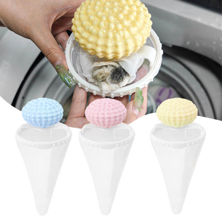 2 In 1 Round Ball Washing Machine Filter Bag Floating Style Washing ...