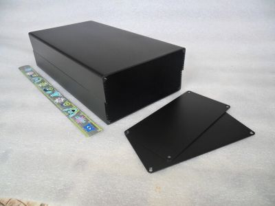 กล่องอลูมิเนียมสีดำ ขนาด 80x160x300 มม.