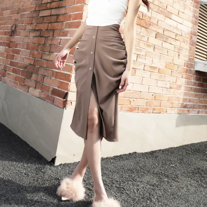 Fax Copy Express Pleated Fishtail Skirt | angeloawards.com