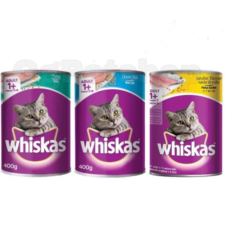 Whiskas Tuna Ocean Fish Cat food Wet Food in Can 400g Lazada PH
