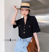 Kowie Korea เสื้อเชิ้ตสีดำ Blackie  (189) price  690฿ พร้อมส่ง✅