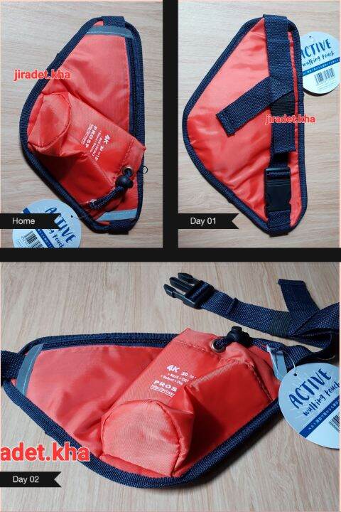 กระเป๋าคาดเอว-active-walking-pouch-สำหรับวิ่งพร้อมใส่ขวดน้ำ-สินค้าคัดจากโกดังญี่ปุ่น-ขนาดกระเป๋า-28-16-5-cm-สินค้าใหม่