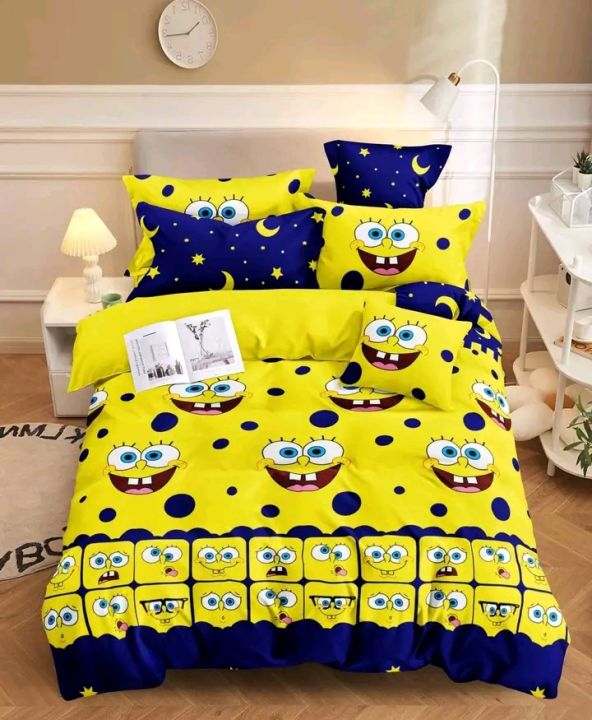 Spongebob Bedsheet Canadian Cotton with 2 Pillowcase | Lazada PH