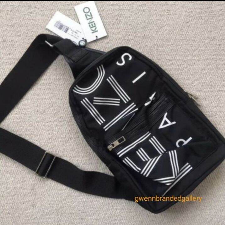 ORIGINAL 100 Kenzo crew logo crossbody bag in black Tas Branded