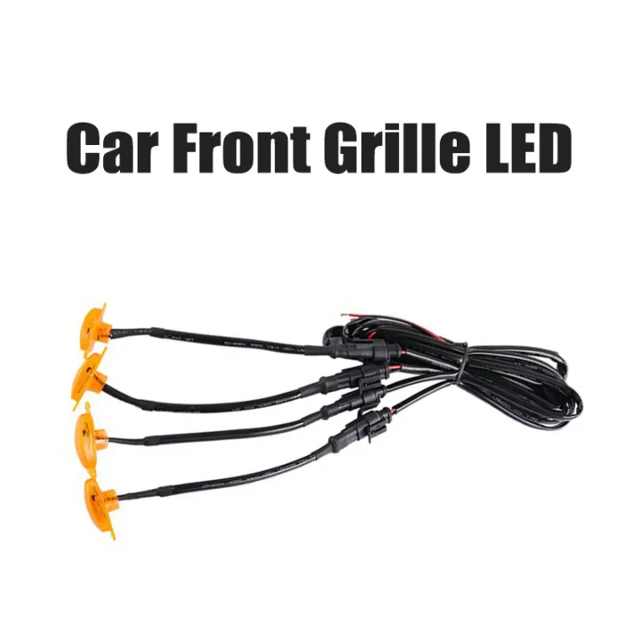 Universal Car External Parts Grille Running Lamps Front Grille Lights 4