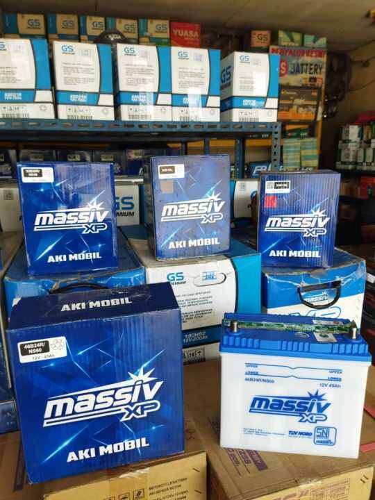 Aki mobil avanza, xenia, terios, rush, luxio APV NS60 46b24r 12v45ah