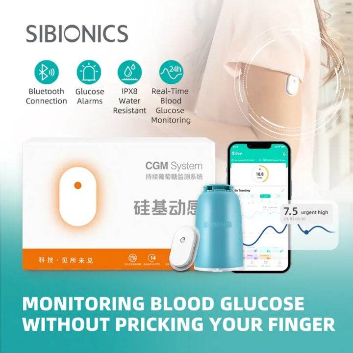 Libre Sensor Tester 7*24hours Continuous Blood Glucose Monitor Scanner