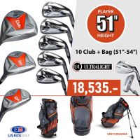 ชุดไม้กอล์ฟสำหรับเด็ก U.S. KIDS GOLF 51″ Player Height [10 Club แถมกระเป๋า] [รุ่นปี 2020]