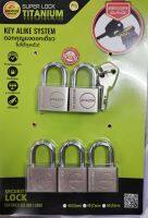 กุญแจ แม่กุญแจ ทองเหลือง ขนาด 40 มม.5ตัวชุด ระบบลูกปืน ไส้ทองเหลือลง กุญแจมาสเตอร์คีย์ มาสเตอร์คีย์ / ดอกเดียวไขได้ทุกตัว