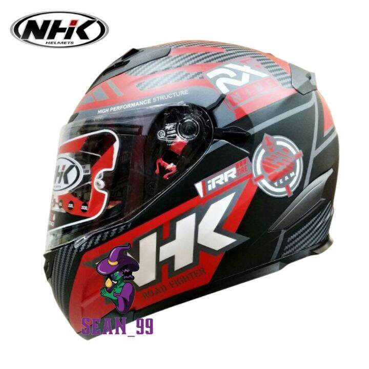 Helm Nhk Rx Racer X Nhk Rx Nine Black Doff Red Double Visor Full Face Original Sni Lazada