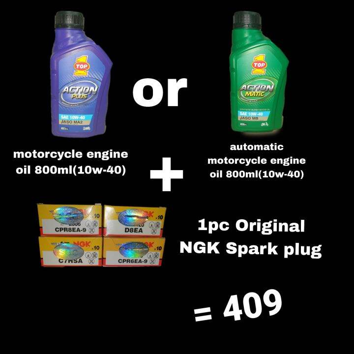 top 1 oil/ngk spark plug/automatic engine oil/spark plug Lazada PH