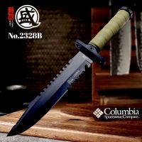 มีดพก Columbia 2358B ทรงแนว ทหาร Tactical ด้ามจับ กระชับ ผลิตจาก ยางผสมพลาสติก กู้ภัย กู้ชีพ ใช้งานต่างๆ มีดเดินป่า มีดตั้งแคมป์ มีดพับคุณภาพดี แข็งแกร่ง ทนทาน ลับคมง่าย น้ำหนักเบา  เหนือกว่ามีดพับรุ่นอื่นๆที่ราคาเดียวกัน  ใบมีด : เหล็ก