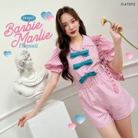 FLAT2112 FF0427 : BARBIE MARLIE PLAYSUIT จั้มสูทลายทาง จั้มสูทขาสั้น