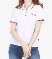 เสื้อPolo Wrangler สีขาวสกรีนLogo แดง ทรงRegular Fit