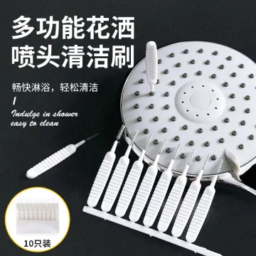 10pcs/set Shower Head Cleaning Brush, White Small Brush, Pore Gap Clean  Anti-clogging Nylon Brushes For Kitchen Toilet Phone Hole