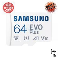 64GB Micro SD Card SAMSUNG Evo Plus MC64KA (130MB/s,) Best For Mobile / Tablet / Digital Camera / Secutity ประกัน 10Y การ์ดหน่วยความจำ เมมโมรี่การ์ด micro sdcard microsdcard ไมโครเอสดีการ์ด