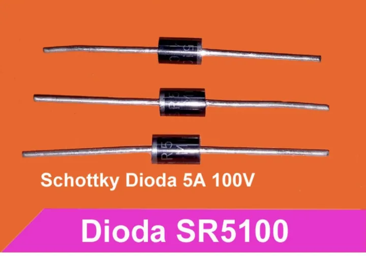 SR5100 100V 5A Diode Schottky DO27 équivalent SB5100 - Foto 2