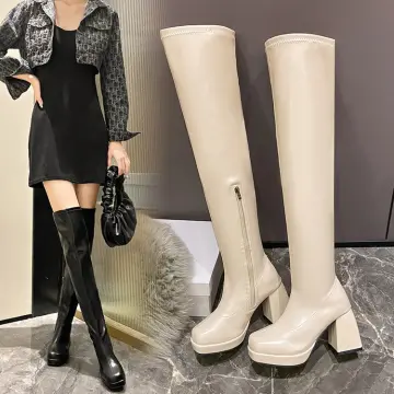 Plus size stretch clearance boots