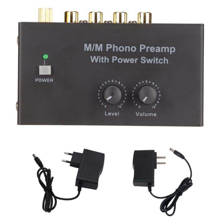 Phono Preamplifier Stereo Ultra Low Noise Audio Amplifier Mini Portable