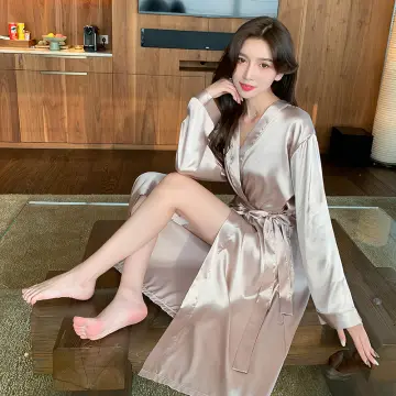 BeautyIn Women's Satin Nightgown Plus Size Solid Long Slip Sleep Dress 