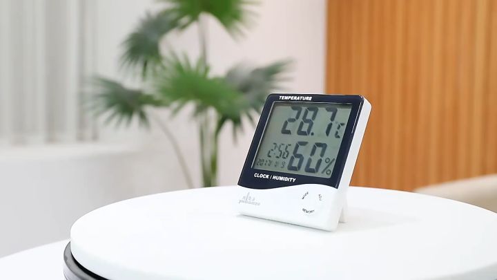 Digital hygrometer lcd electronic digital temperature humidity meter  thermometer hygrometer indoor outdoor weather station clock