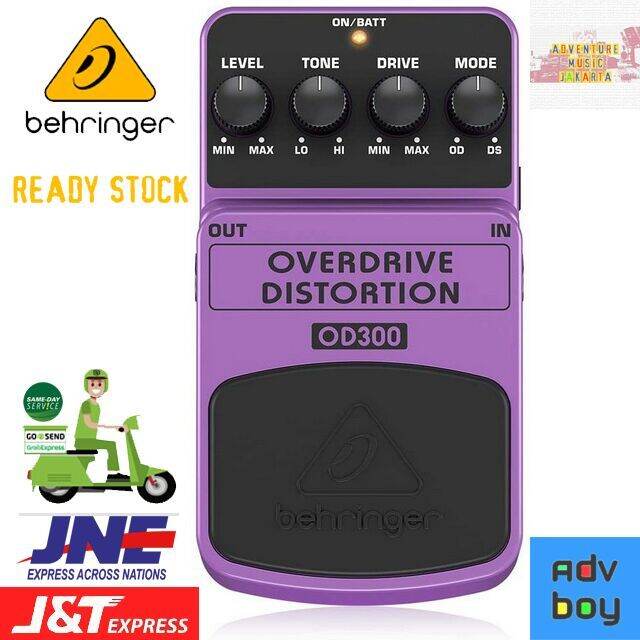 BEHRINGER OD300 OVERDRIVE DISTORTION Pedal Efek Gitar Behringer OD300 2Mode Overdrive