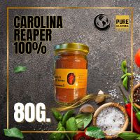 ผงพริกแคโรไลนา รีพเปอร์ พริกเผ็ดที่สุดในโลก (Powder&amp;Flake 80G.) Carolina Reaper 100%