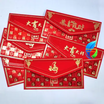 2024 Chinese New Year Red Packet Laser Cut Out Money Envelope Holders 