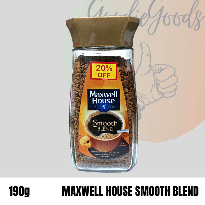 Maxwell House Smooth Blend Instant Coffee 190g (Exp. 3/2025) | Lazada PH