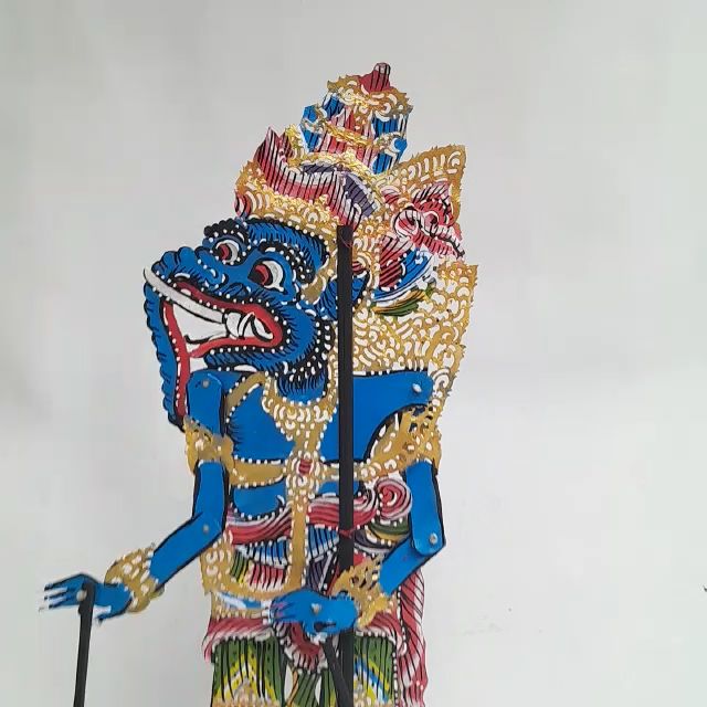 Kerajinan Wayang Kulit Bali Gajah Mina Hiasan Ukiran Tangan Handmade