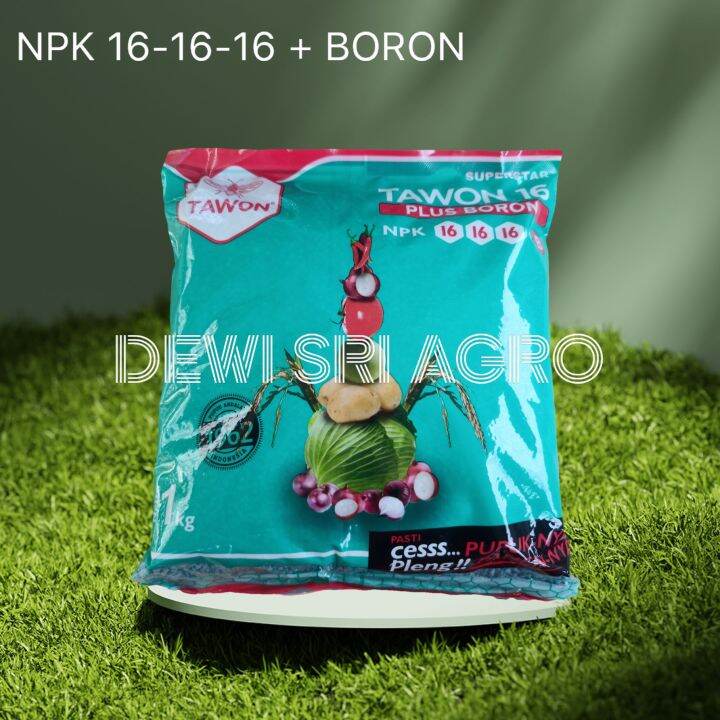 PUPUK NPK 16 16 16 PLUS BORON CAP TAWON ORIGINAL 1 KG | Lazada Indonesia