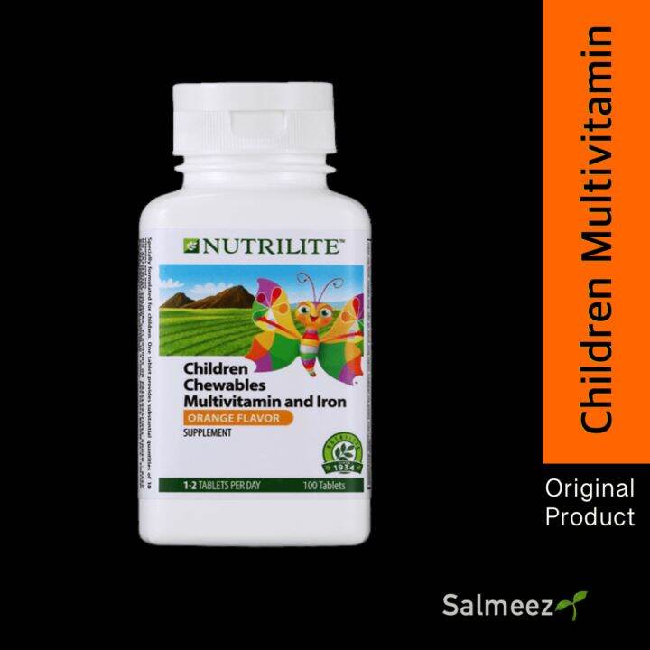 Amway Nutrilite Children Chewables🍊Multivitamin and Iron Supplement