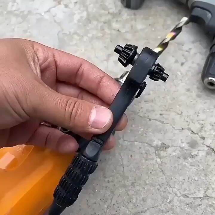 2in1 Drill Chuck Key Wrench Dualuse Spanner Chuck Ratchet Wrench For