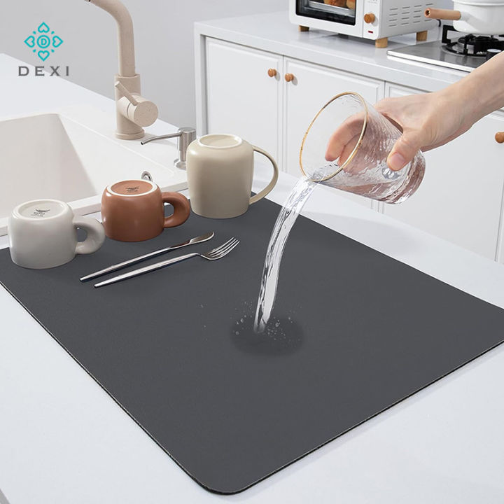 Rubber Plain Drying mat for Kitchen Water Absorbent mat