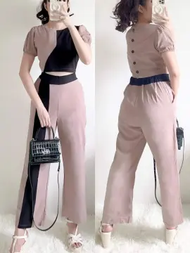 Buy High Waist Pants And Crop Top Set online