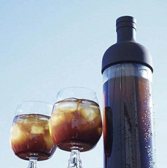 Hario Cold Brew filter in coffee bottle ขวดกาแฟสกัดเย็น cold brew