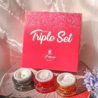 PSC Triple Set ครีมหน้าเงาหน้าเงาหน้าเด็ก 3ชุด (ชุดละ3กระปุก) ขนาด 10 กรัม Aura Face , White Face , Baby Face ของแท้