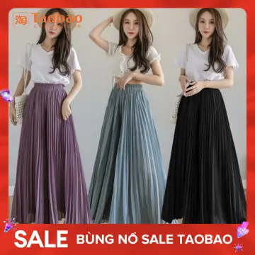 Quần ống rộng,quần giả váy chất liêu VOAN kiểu dáng Hàn Quốc QS19(40-68KG)  | Shopee Việt Nam