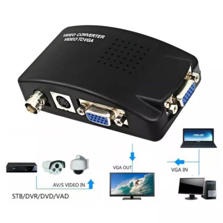 BNC Converter BNC S-Video VGA To VGA HD 1080P Video Converter Adapter ...