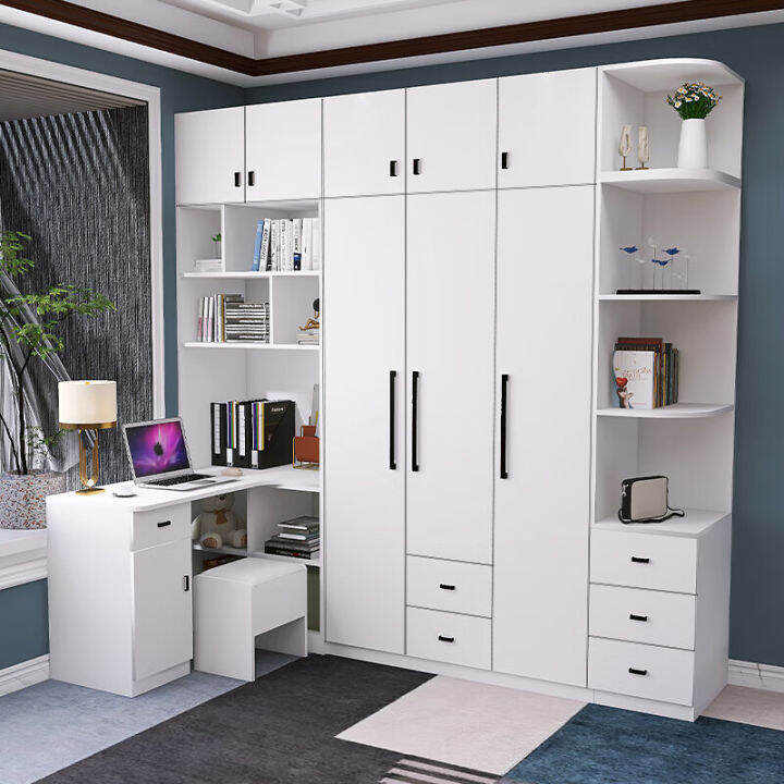Corner Wardrobe Desk Integrated Combination Computer Desk Children's Room Bedroom and Household