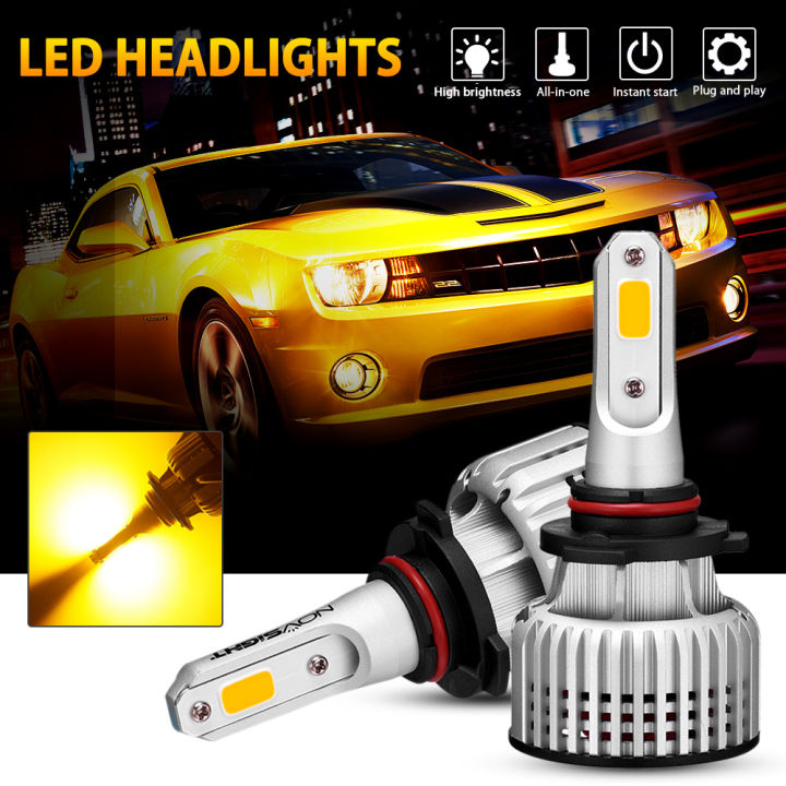 Novsight N Y Hb H Bohlam Lampu Depan Led K Emas Lampu Lampu Led Untuk Mobil Tinggi