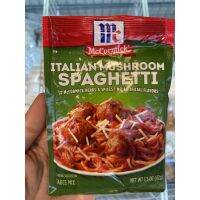 ซอสผง สำหรับทำ ซอสสปาเก็ตตี้ ผสม เห็ด 42 G. McCormick Italian Mushroom Spaghetti Sauce Mix แม็คคอร์มิค อิตาเลี่ยน มัชรูม สปาเก็ตตี้ ซอส มิกซ์