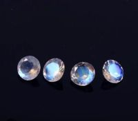 พลอยมูนสโตนสีน้ำเงินธรรมชาติ 5 มม. 1 ชิ้น 1pieces natural blue moonstone 5mm round gemstone