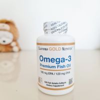 California Gold Nutrition, Omega-3, Premium Fish Oil, 100 Fish Gelatin Softgels  โอเมก้า 3 น้ำมันปลา