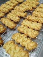 คุกกี้เนยกระเทียมชีส Cheesy garlic cookies ใช้กระเทียมสด เนยสด