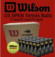 Tennis balls Wilson US Open (1 box/24cans/72balls) ลูกเทนนิส คุณภาพดี มาตรฐานการแข่งขัน เหมาะสำหรับฝึกซ้อม  แข่งขันและออกกำลังกาย ใช้ทำบอลตระกล้า ใช้สอน  ของแท้ 100% รับประกันคุณภาพ