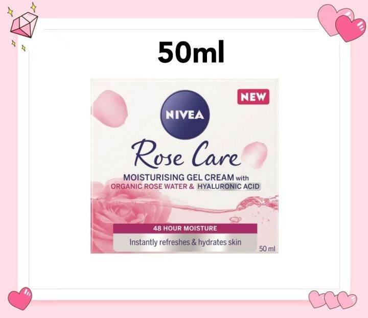 NIVEA Rose Care Moisturising Gel Cream 50ml Hydrating Moisturiser