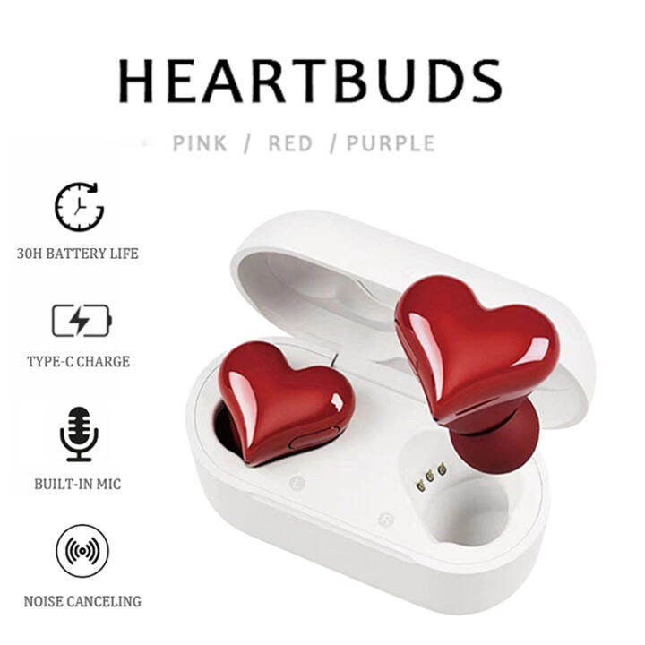 Heartbuds Wireless Headphones Heart Earbuds Woman Bluetooth Earphone