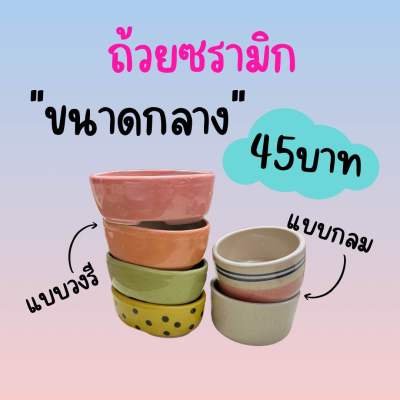 ถ้วยเซรามิก(ขนาดกลาง) สำหรับสัตว์เลี้ยง